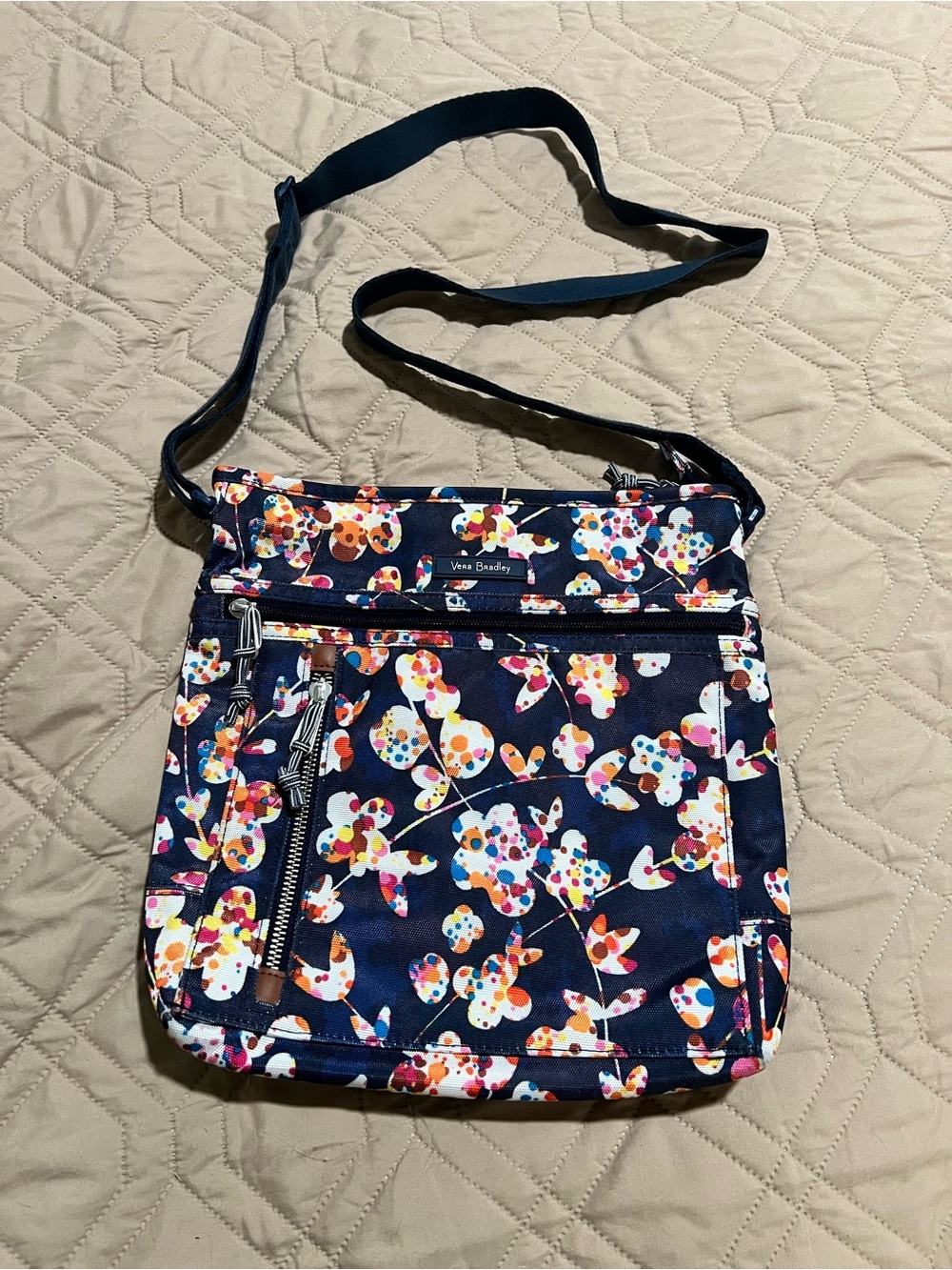 Vera Bradley Navy Multicolor Floral Crossbody